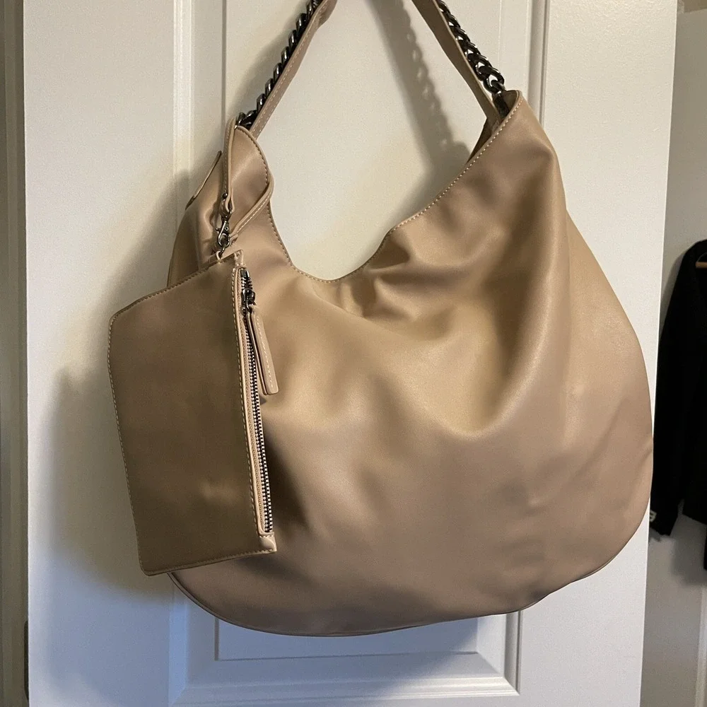 Urban Expressions Light Tan Tote Satchel Hobo Bag With Wallet Chain Strap Macy's